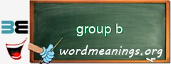 WordMeaning blackboard for group b
